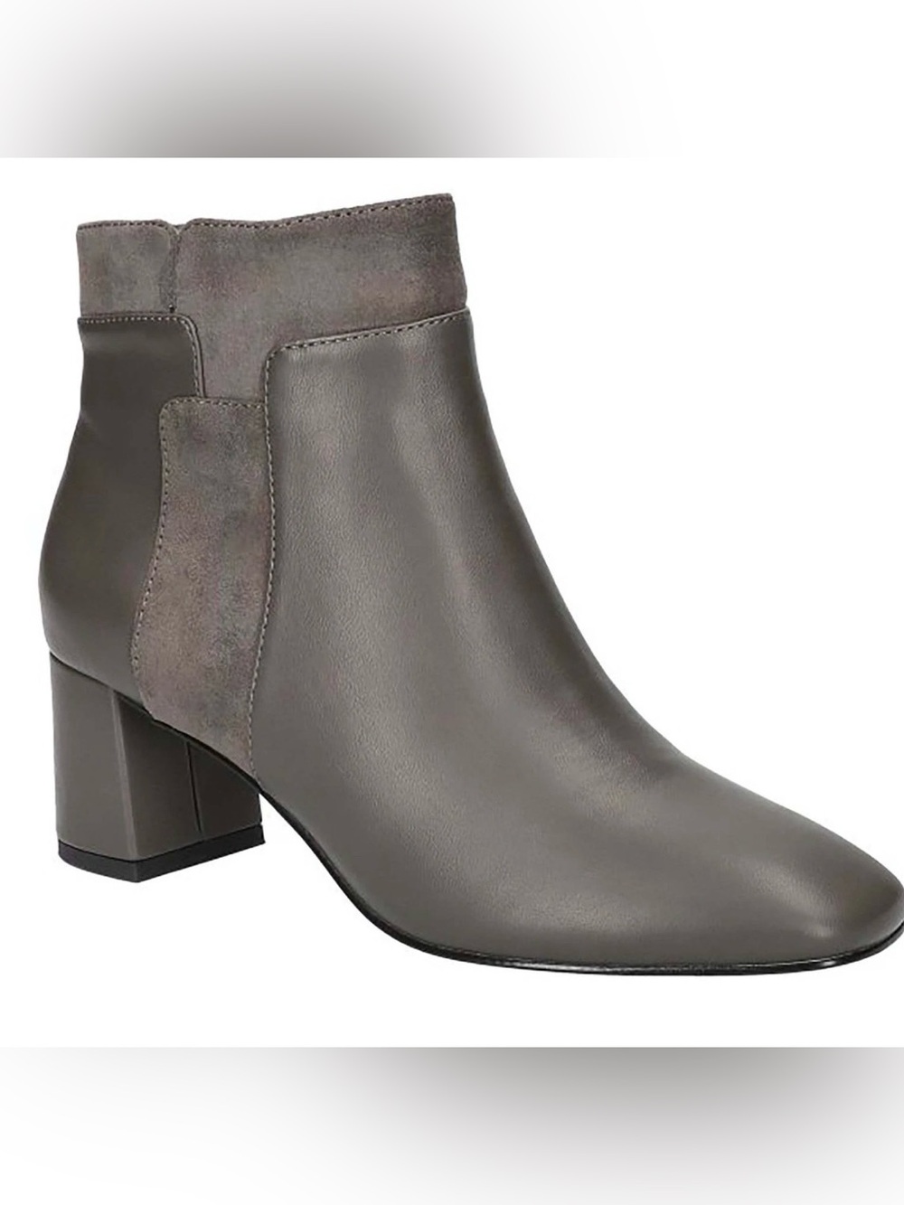 Bella Vita Grey Two-Tone Leather & Suede Ankle Boot